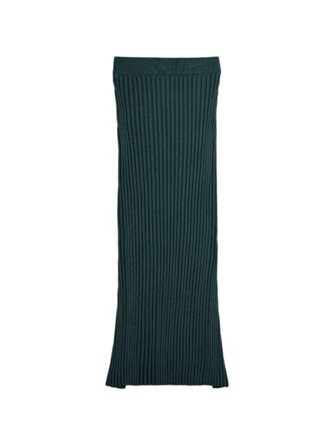 Tod's ribbed-knit midi skirt
