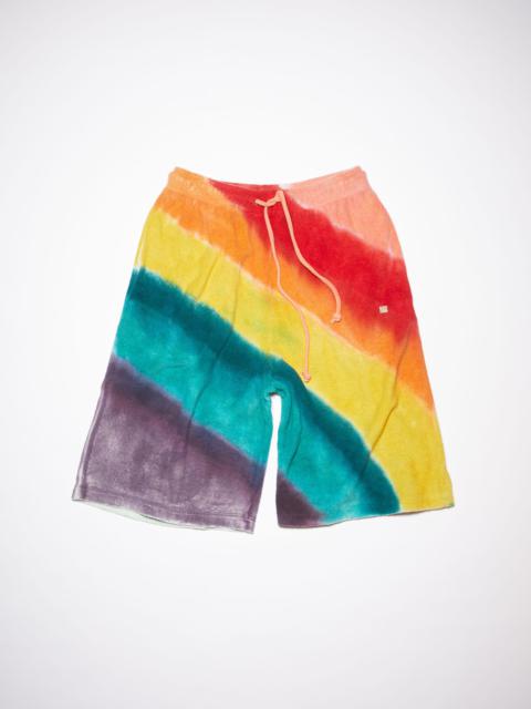 Acne Studios Rainbow cotton sweat shorts - Pastel pink