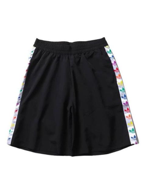 adidas adidas originals MENS Pride W Short String Standard Trendy Sports Casual Pants Black FQ6588