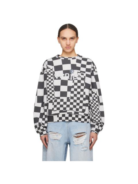 Gray & Black Check Sweatshirt