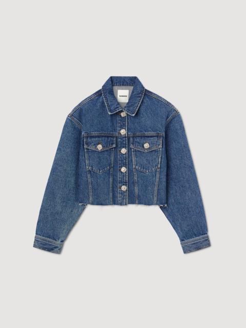 Sandro CROPPED DENIM JACKET