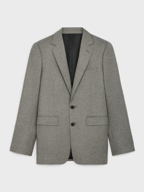 CELINE classic jacket in striped flannel