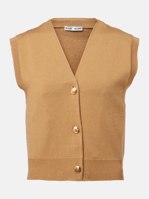 BLAZÉ MILANO Sebright wool-blend sweater vest
