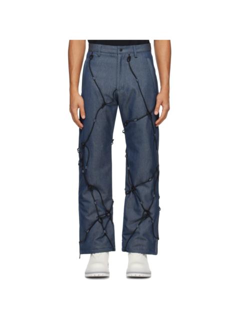 Blue add Edition Padded Denim Trousers