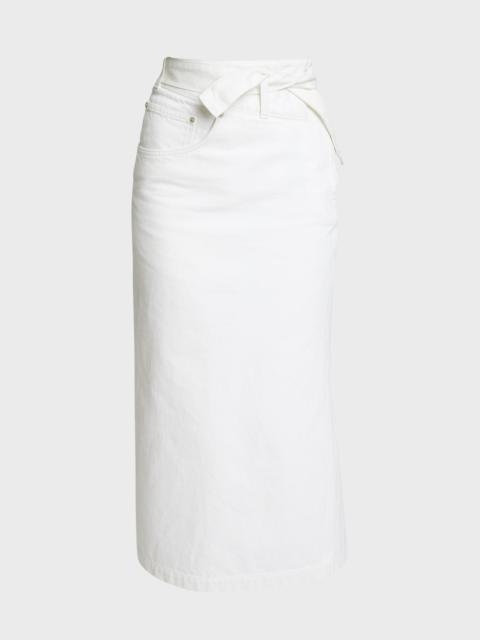 Loewe Deconstructed Denim Wrap Waist Skirt