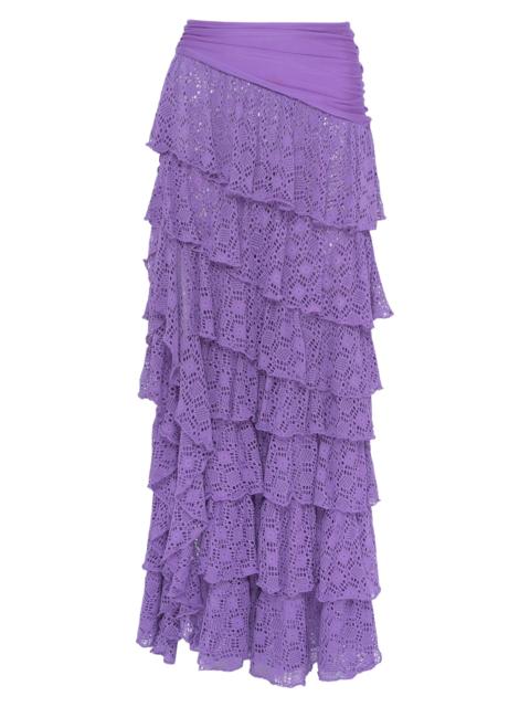 PatBO Women's Martina Ruffle Maxi Cover-Up Skirt - Lilac