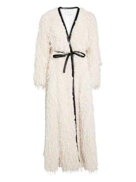 GIAMBATTISTA VALLI feathery-fringe wrap coat