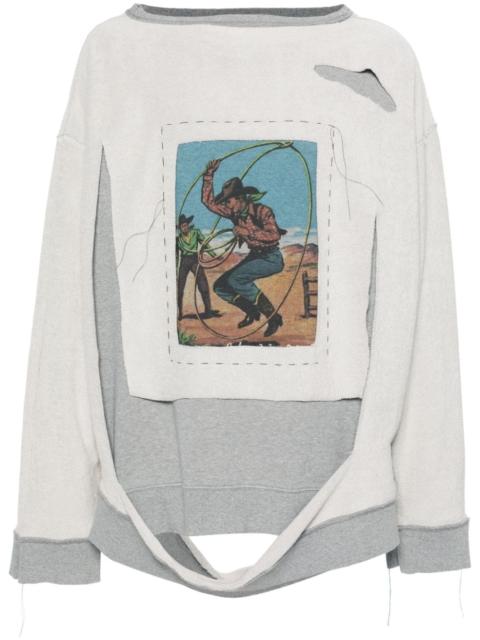 Maison Margiela ripped inside-out sweatshirt