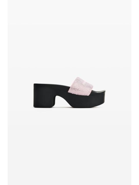 Alexander Wang crystal hotfix 85mm platform slide