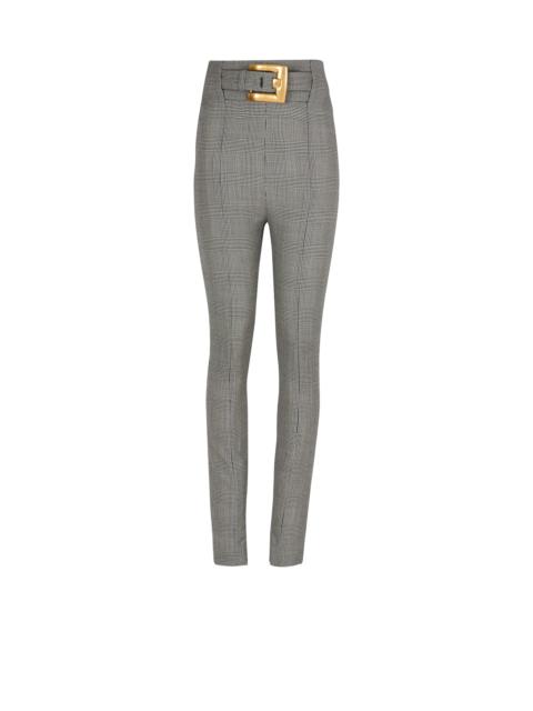 Balmain Stretch trousers in Prince of Wales jacquard