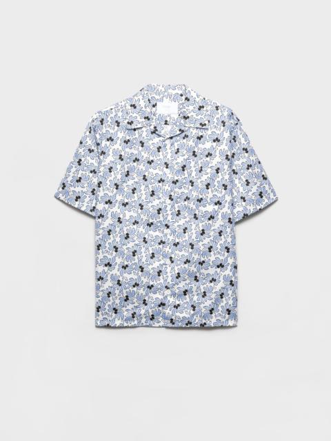 Prada Printed cotton blend bowling shirt