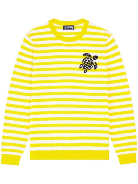 Vilebrequin logo-embroidered striped sweatshirt