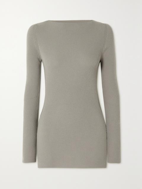 Rick Owens Cutout Ribbed Wool Top