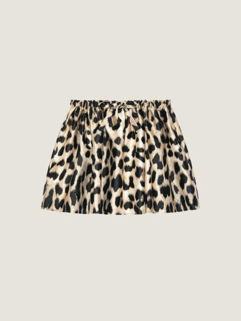 Givenchy MINI PLEATED SKIRT IN LEOPARD JACQUARD