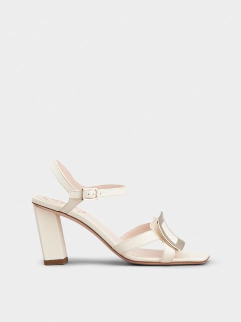 Belle Vivier Metal Buckle Sandals in Nappa Leather