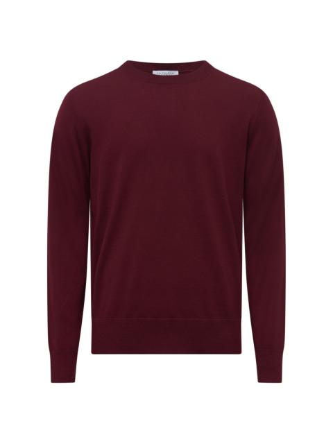 GABRIELA HEARST Palco Knit Crewneck in Bordeaux Merino Wool