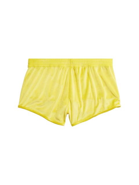 elasticated-waistband cotton shorts