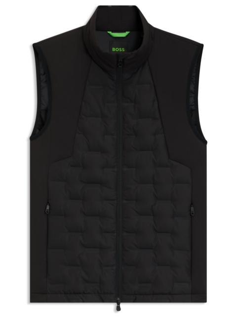 BOSS DOWN-FILLED GILET WITH WELDED-LOGO PATTERN