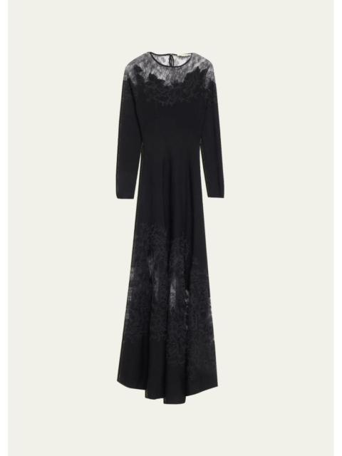ULLA JOHNSON Clemence Long-Sleeve Lace Dress