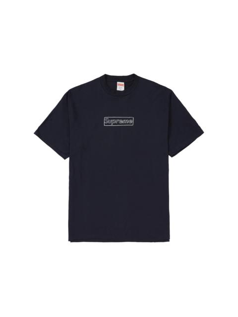 Supreme KAWS Chalk Logo Tee Navy