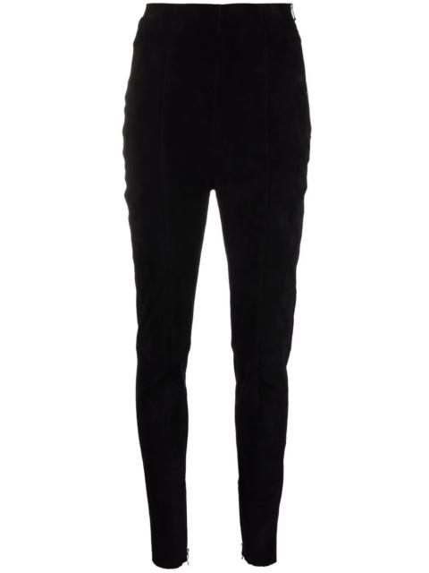 Balmain high-waisted corduroy-detail trousers