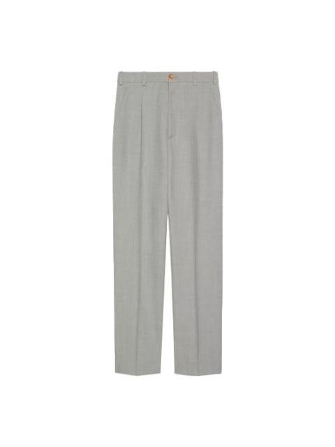 GUCCI (WMNS) Gucci Sharkskin Wool Pants 'Grey' 675974-ZACFE-4734