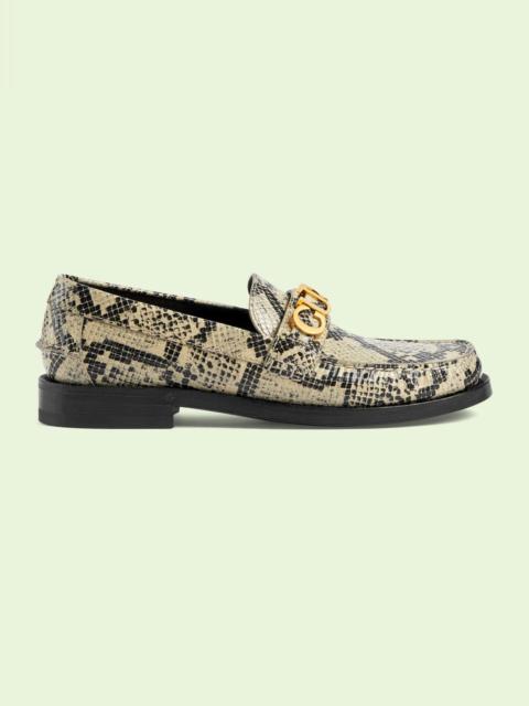 GUCCI Women's Gucci python print loafer