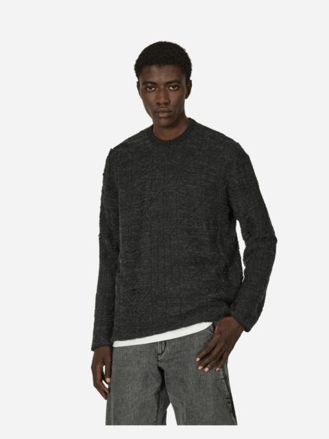 Distressed Crewneck Sweater Dark Grey