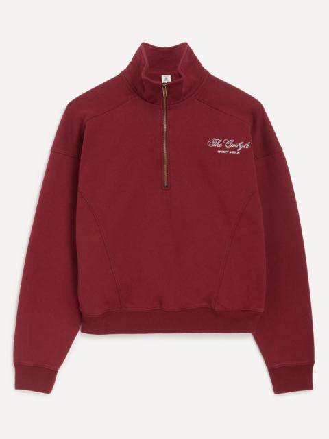 Sporty & Rich Carlyle Quarter-Zip Sweatshirt