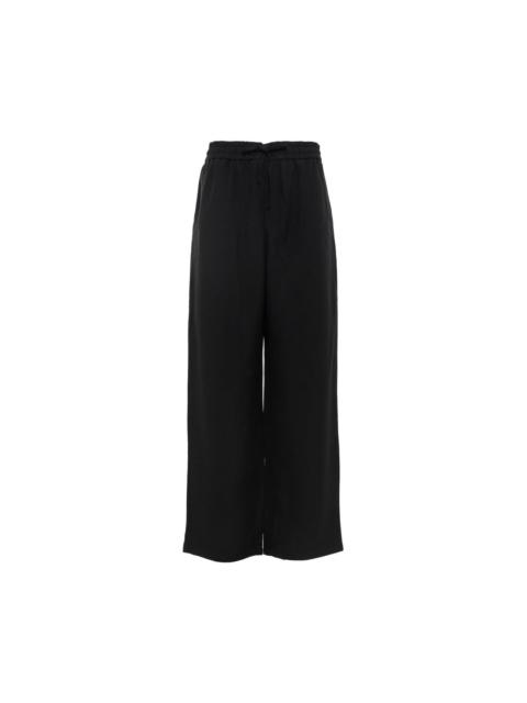 AMI Paris Elasticated Waist Wide Leg Trousers