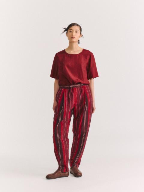 CASEY/CASEY VERGER ULTIME PANT - PAPER COT STRIPE - REDS STRIPES