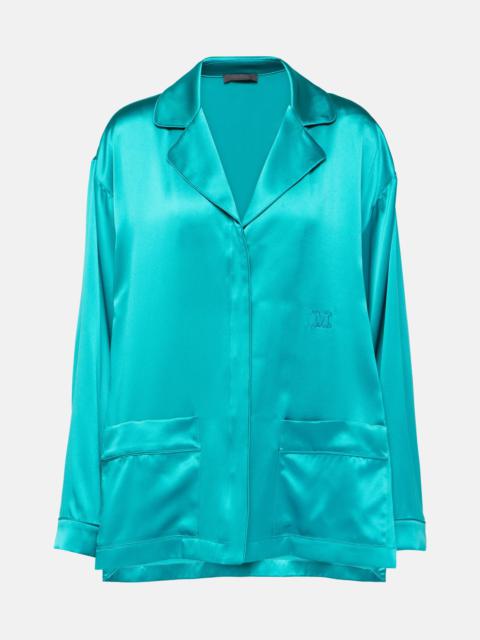 Max Mara Vasaio satin silk shirt
