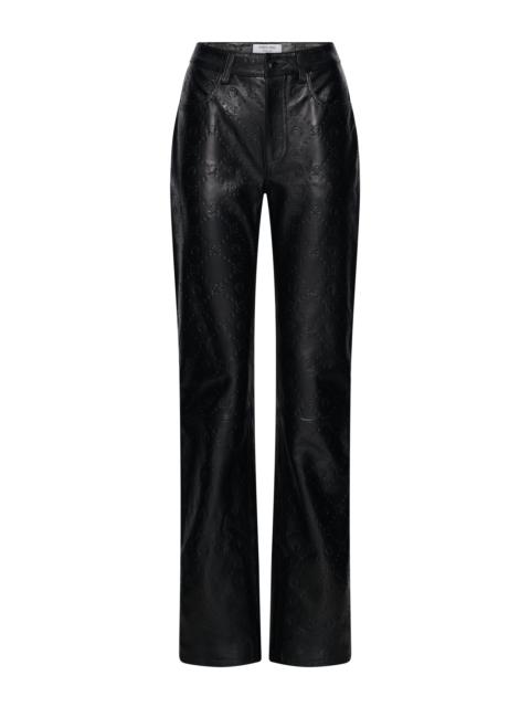 Marine Serre Laminated Leather Straight Leg Pants