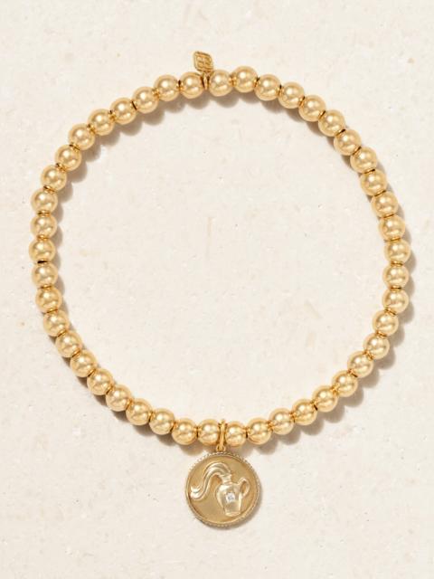 SYDNEY EVAN Aquarius 14-karat Gold Diamond Bracelet