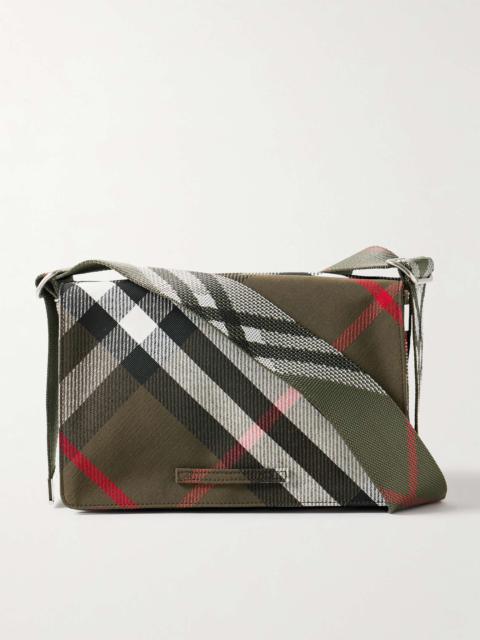 Burberry Checked Jacquard Messenger Bag