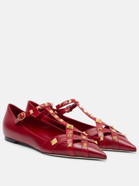 Valentino Studdy leather ballet flats