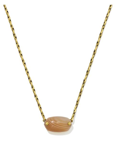 KENDRA SCOTT Elisa Riveted Vintage Gold Short Pendant Necklace