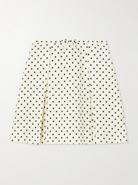 Aline Polka-dot Canvas Mini Skirt