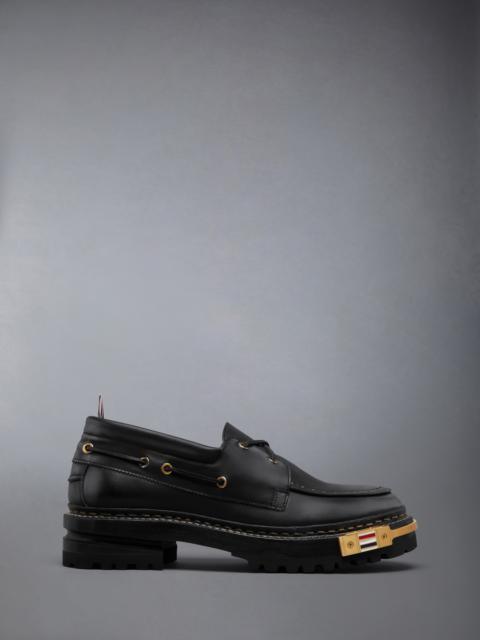 Thom Browne DISTRESSED CALF HIKING LEATHER SOLE BOAT SHOE