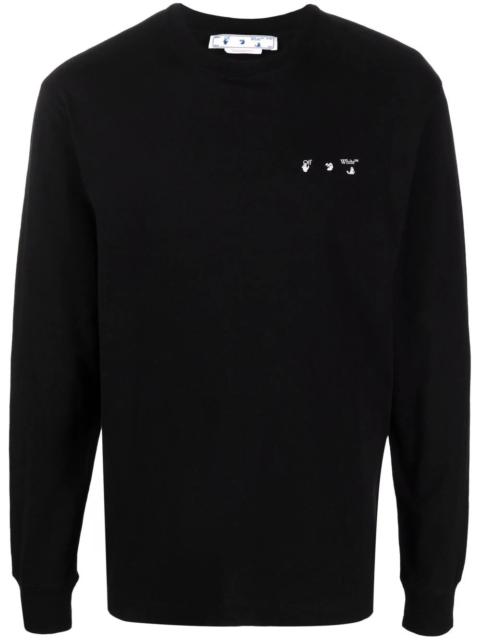Off-White Caravaggio 페인트 긴 소매 티셔츠