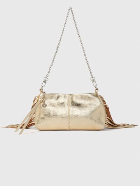 maje Metallic leather Miss M clutch bag