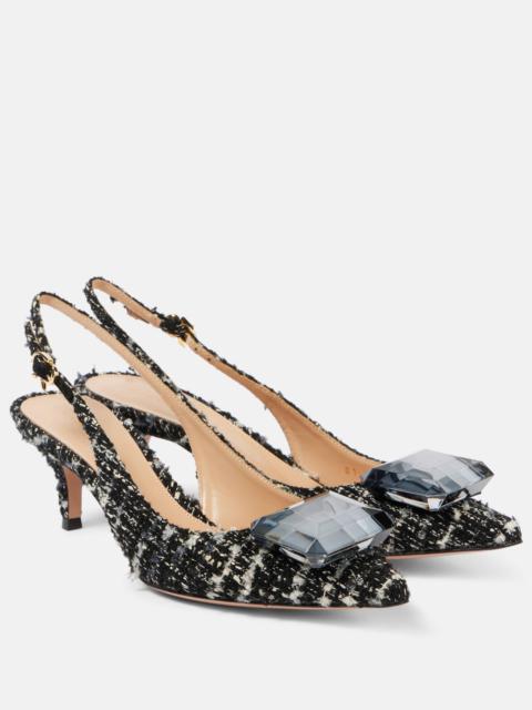 Gianvito Rossi Jaipur 55 bouclé slingback pumps