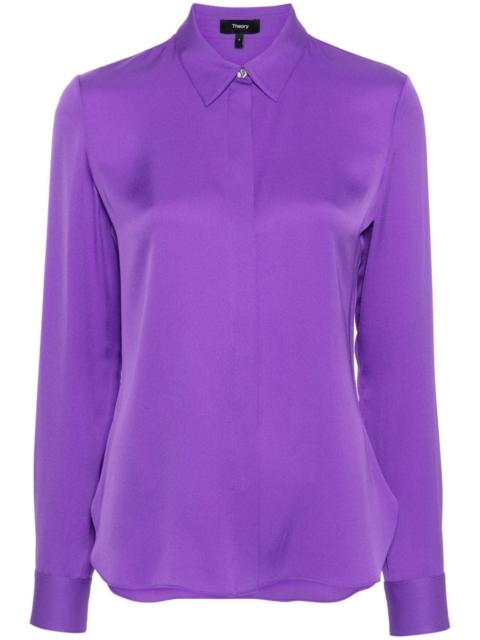 Theory classic-collar silk shirt