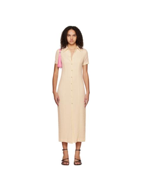 THIRD FORM Off-White Button Midi Dress