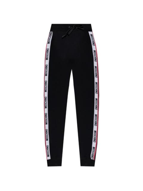 Moschino logo stripe trousers