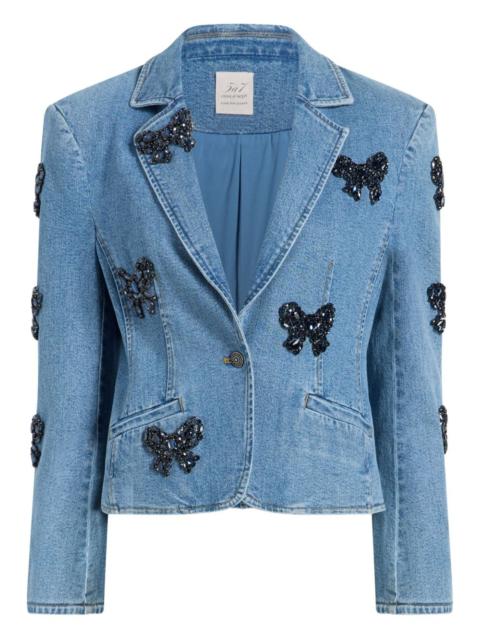 Cinq à Sept Le Petit Khloe bow-detail long-sleeve blazer