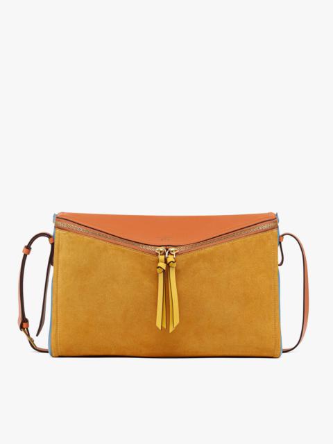 MCM Diamant 3D Shoulder Bag in Suede and Calf Leather
