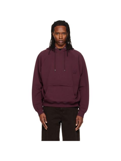 Wooyoungmi Burgundy Logo Hoodie