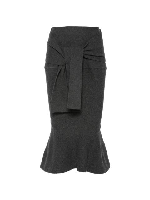 JACQUEMUS Jacquemus The Fiocco Tie-fastening Flounce-hem Skirt