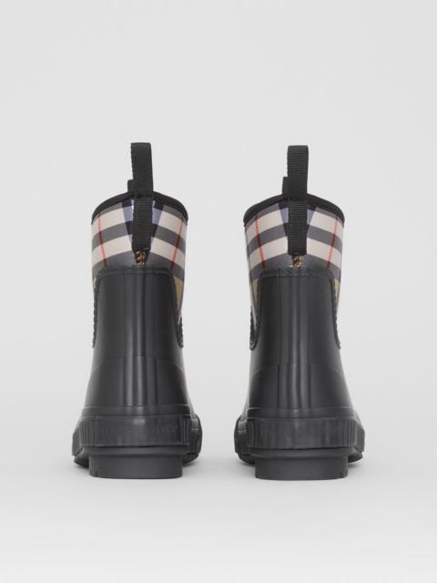 Burberry Vintage Check Neoprene and Rubber Rain Boots